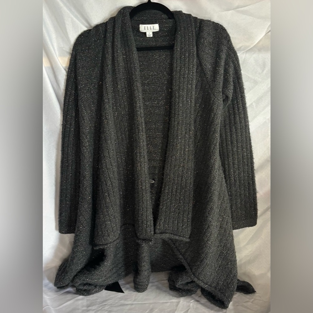 Elle‎ Charcoal Ribbed Cardigan